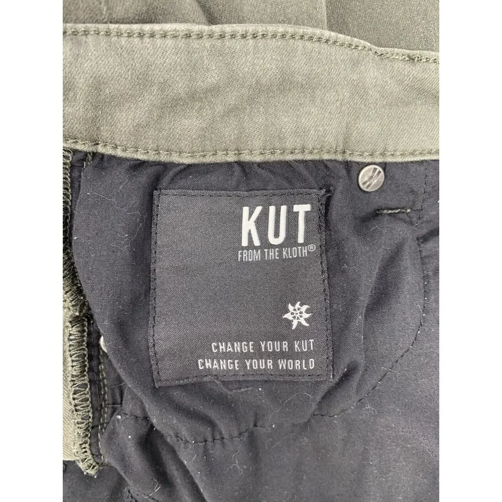 KUT From The Kloth Army Green High Rise Ankle Skinny Stretch Womens Jeans Size 6